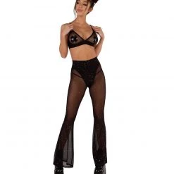 OhYes Holo Star Mesh Bell Bottoms Clothing