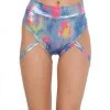 One By One Apparel Bottoms Metallic Tie Dye Harness Booty Shorts 1 One By One Apparel Bottoms Metallic Tie Dye Harness Booty Shorts