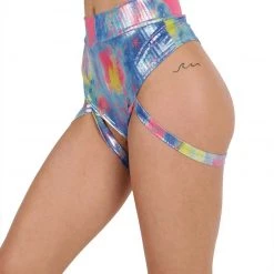 One By One Apparel Bottoms Metallic Tie Dye Harness Booty Shorts 8 One By One Apparel Bottoms Metallic Tie Dye Harness Booty Shorts