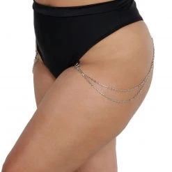 Rolita Couture X IHR Black Bootylicious Chain Thong Bottoms 30 Rolita Couture X IHR Black Bootylicious Chain Thong Bottoms