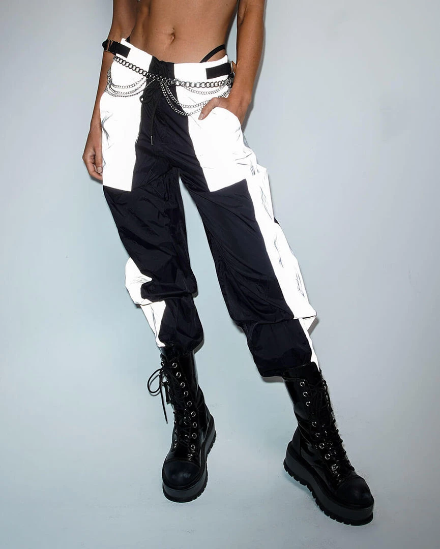 Hot & Delicious Black Bead Clothing Time 2 Get Lit Reflective Cargo Joggers 3 Hot & Delicious Black Bead Clothing Time 2 Get Lit Reflective Cargo Joggers