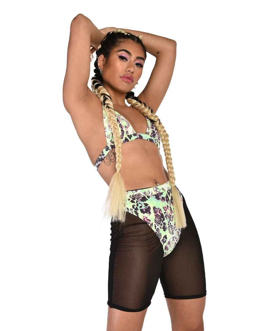 Dippin Daisies Bottoms Vivacious Venom High Waist Booty Shorts