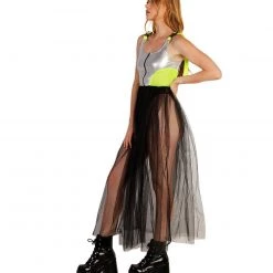 Hot & Delicious Black Bead Toxic Mesh Maxi Dress 8 Hot & Delicious Black Bead Toxic Mesh Maxi Dress