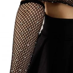 Leg Avenue Edgy Glam Rhinestone Fishnet Arm Sleeves