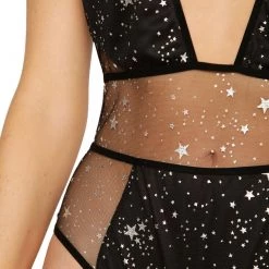 OhYes Holo Star Mesh Bodysuit Clothing