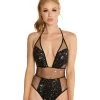 OhYes Holo Star Mesh Bodysuit Clothing