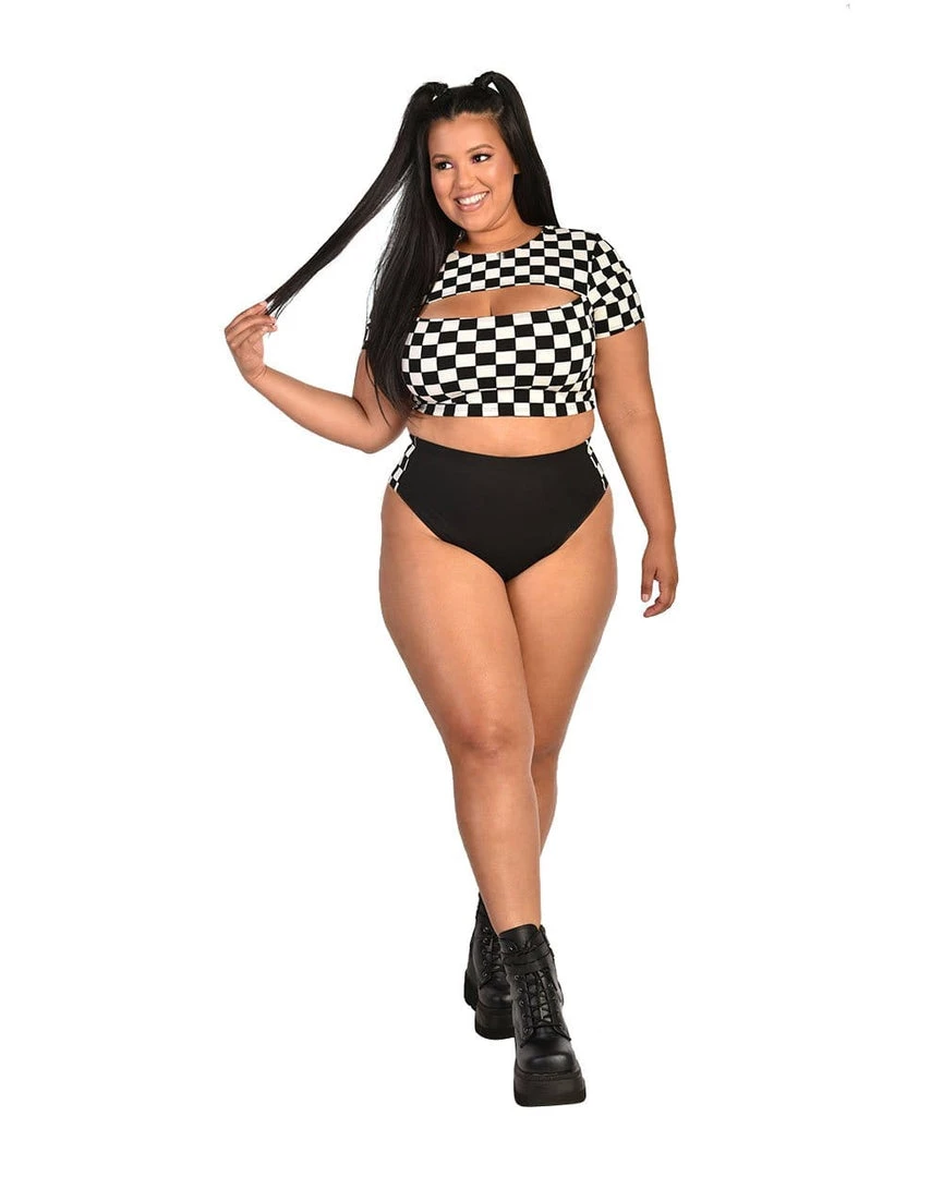 Cherry Mellow, Inc. Checked Out High Waisted Bottoms 4 Cherry Mellow, Inc. Checked Out High Waisted Bottoms