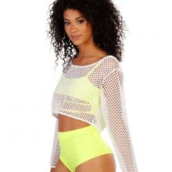 Body Language Bad Decisions Fishnet Crop Top