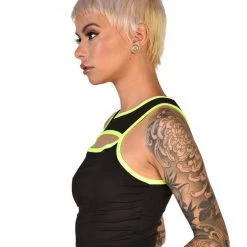 Day G Tops Cyber Buzz Halter Crop Top