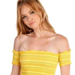 Blue Blush Tops Girl From Ipanema Crop Top