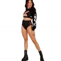 Rock & Rose Clothing Glowing Dragon Long Sleeve Ultra Crop 14 Rock & Rose Clothing Glowing Dragon Long Sleeve Ultra Crop