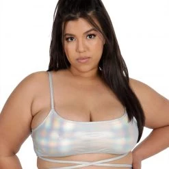 Dippin Daisies Holo Heaven Wrap Around Crop Top 30 Dippin Daisies Holo Heaven Wrap Around Crop Top