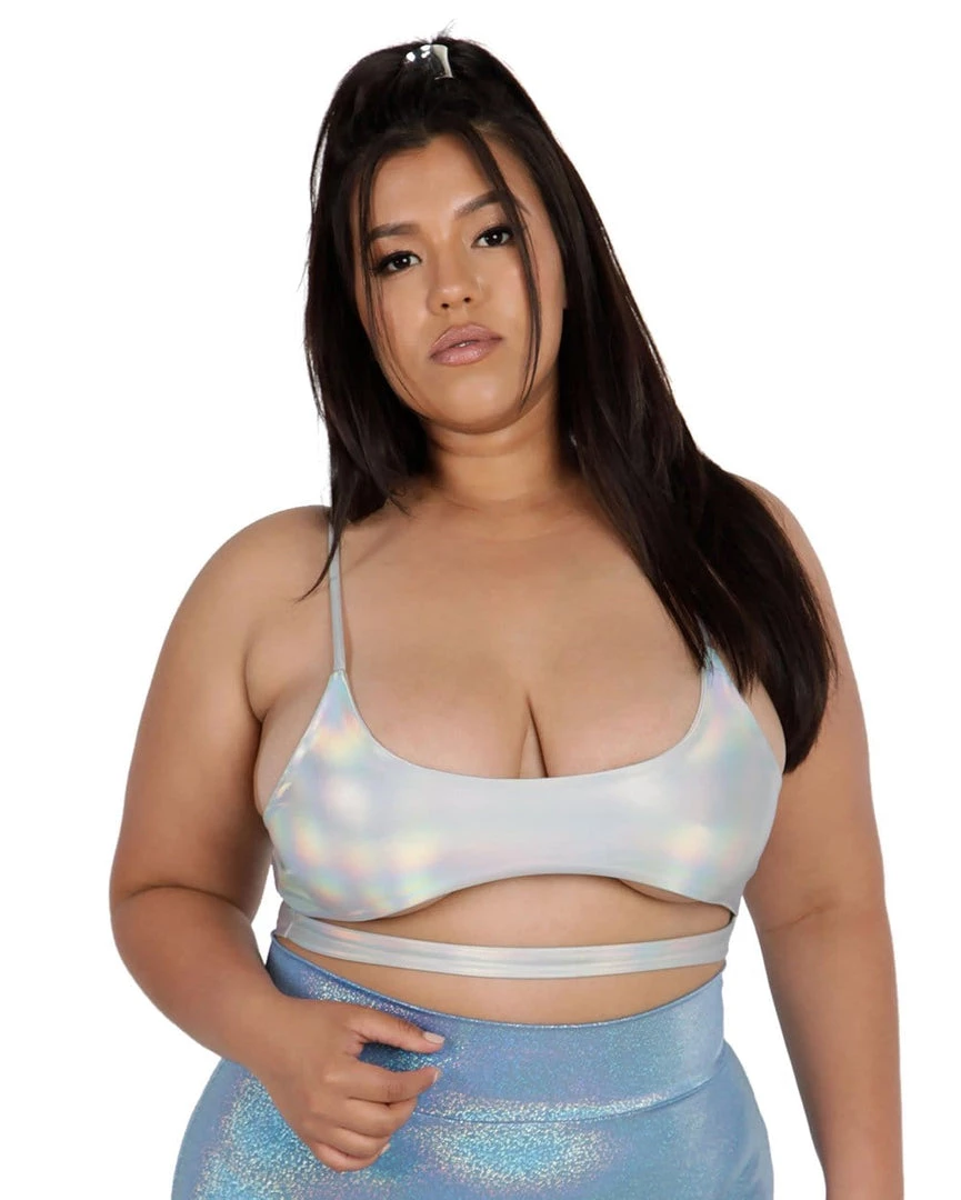 Cherry Mellow, Inc. Tops Holo Lights Underboob Crop Top 8 Cherry Mellow, Inc. Tops Holo Lights Underboob Crop Top