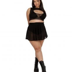 J. Valentine Daydreamin' Mesh Mini Skirt