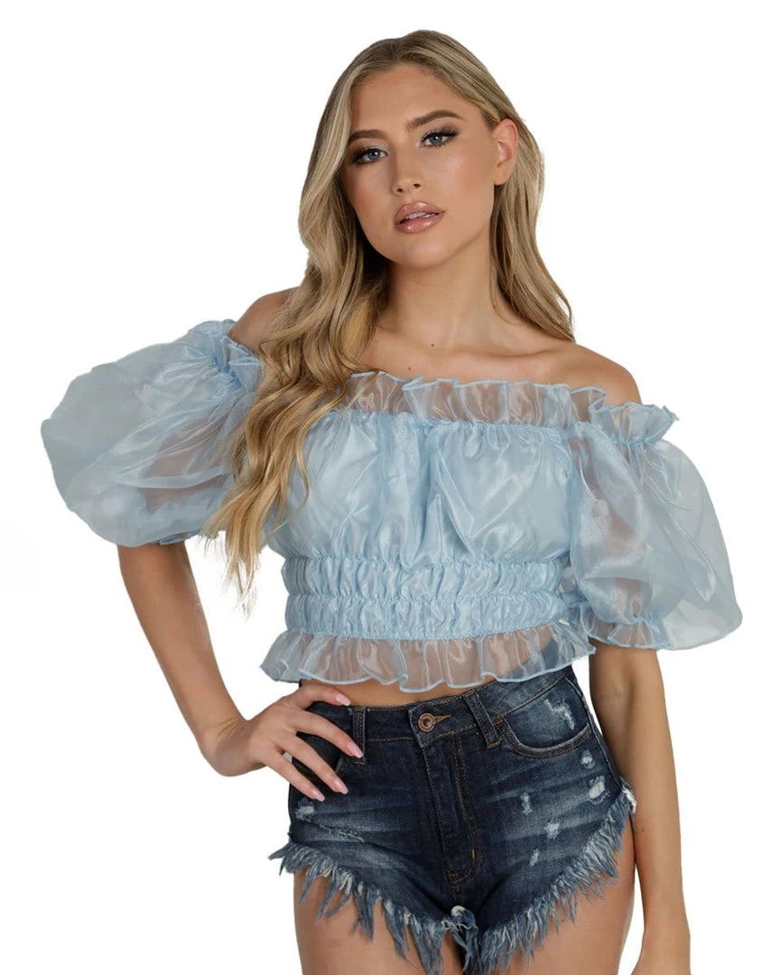 Hot & Delicious Black Bead Spoiled AF Ruffle Crop Top Tops 7 Hot & Delicious Black Bead Spoiled AF Ruffle Crop Top Tops