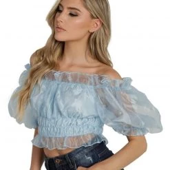 Hot & Delicious Black Bead Spoiled AF Ruffle Crop Top Tops 15 Hot & Delicious Black Bead Spoiled AF Ruffle Crop Top Tops