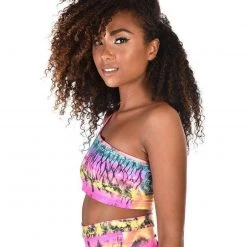 Day G Sunset Palms One Shoulder Crop Top
