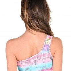 Day G Sunset Palms One Shoulder Crop Top