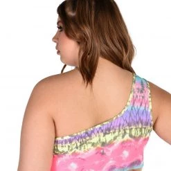 Day G Sunset Palms One Shoulder Crop Top