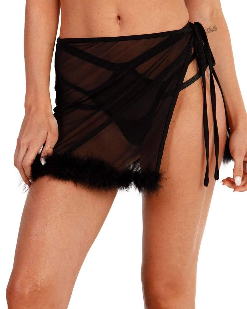 OhYes Marabou Side Tie Mini Skirt 4 OhYes Marabou Side Tie Mini Skirt