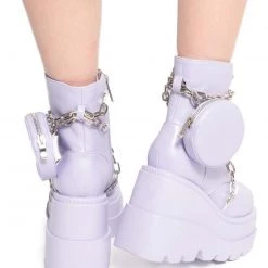 Cape Robbin Won't Know What Hit Ya Lavender Platform Boots 9 Cape Robbin Won't Know What Hit Ya Lavender Platform Boots