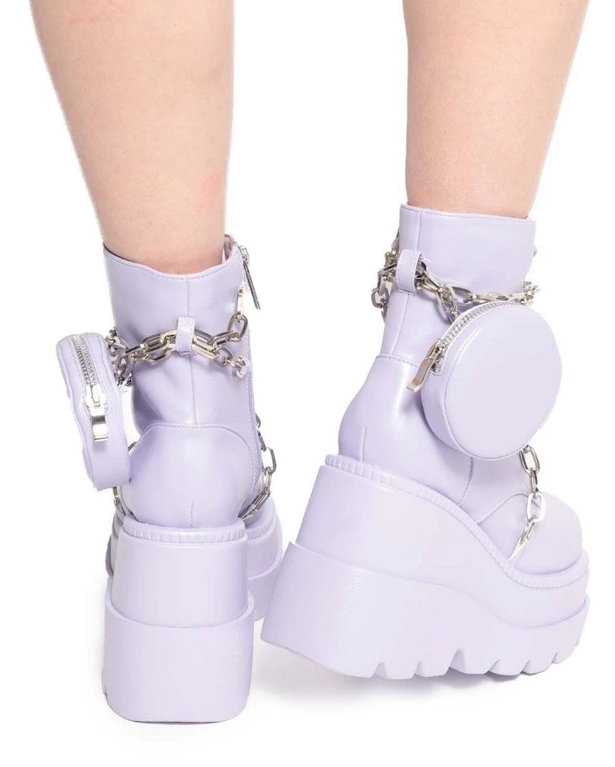 Cape Robbin Won't Know What Hit Ya Lavender Platform Boots 6 Cape Robbin Won't Know What Hit Ya Lavender Platform Boots