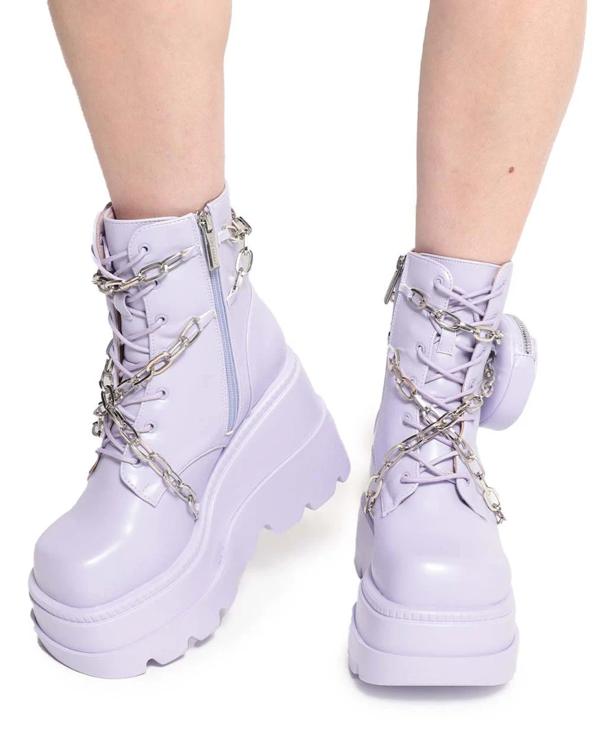 Cape Robbin Won't Know What Hit Ya Lavender Platform Boots 5 Cape Robbin Won't Know What Hit Ya Lavender Platform Boots