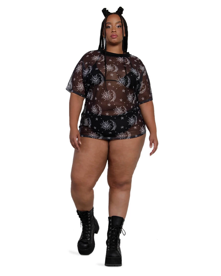 OhYes Tops Written In The Stars Mesh Oversized Tee 10 OhYes Tops Written In The Stars Mesh Oversized Tee