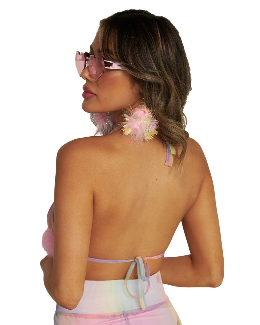 OhYes New Arrivals Y2K Realness Mesh Marabou Top 7 OhYes New Arrivals Y2K Realness Mesh Marabou Top