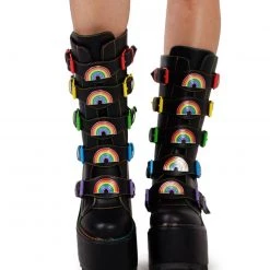 YRU Dune Rainbow Platform Shoes