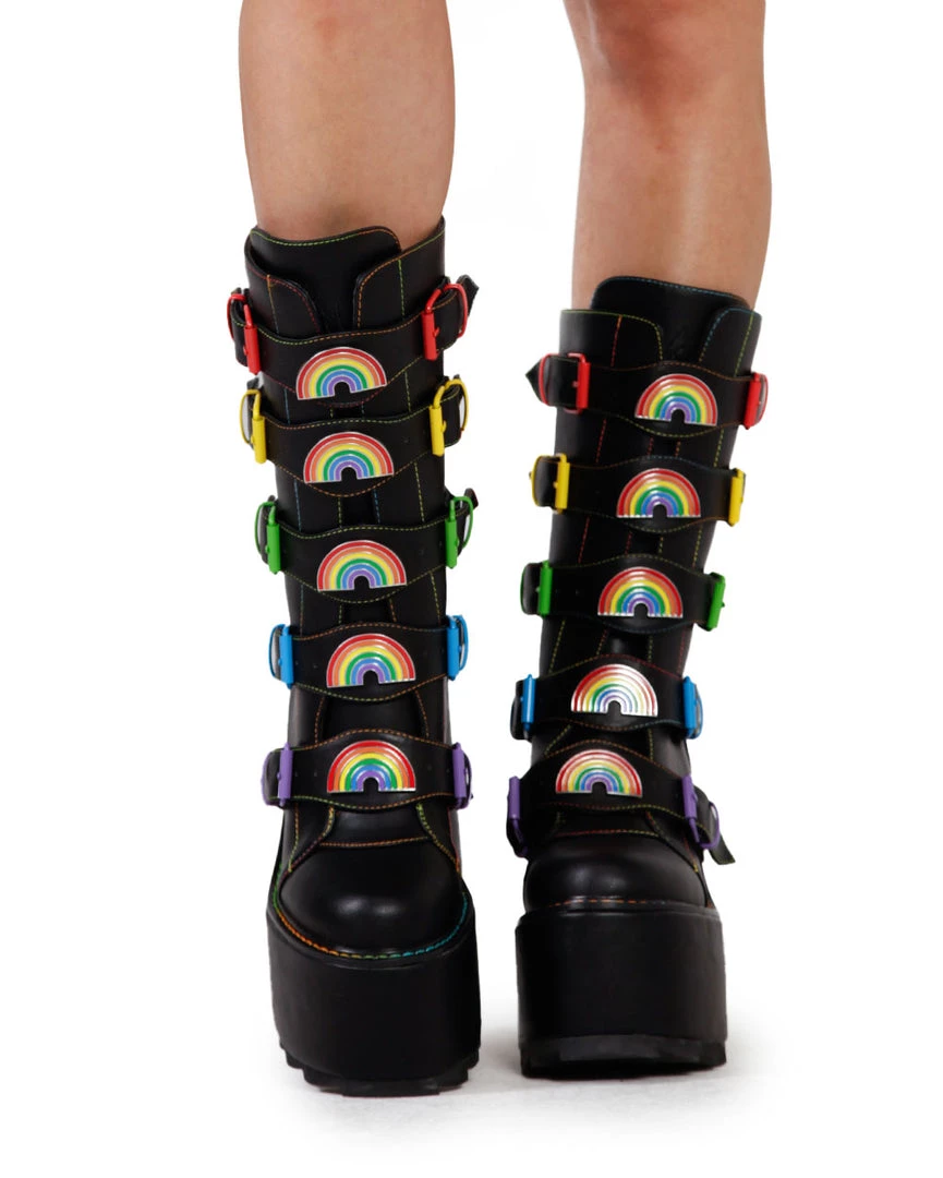YRU Dune Rainbow Platform Shoes 3 YRU Dune Rainbow Platform Shoes