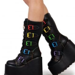 YRU Dune Rainbow Platform Shoes 8 YRU Dune Rainbow Platform Shoes