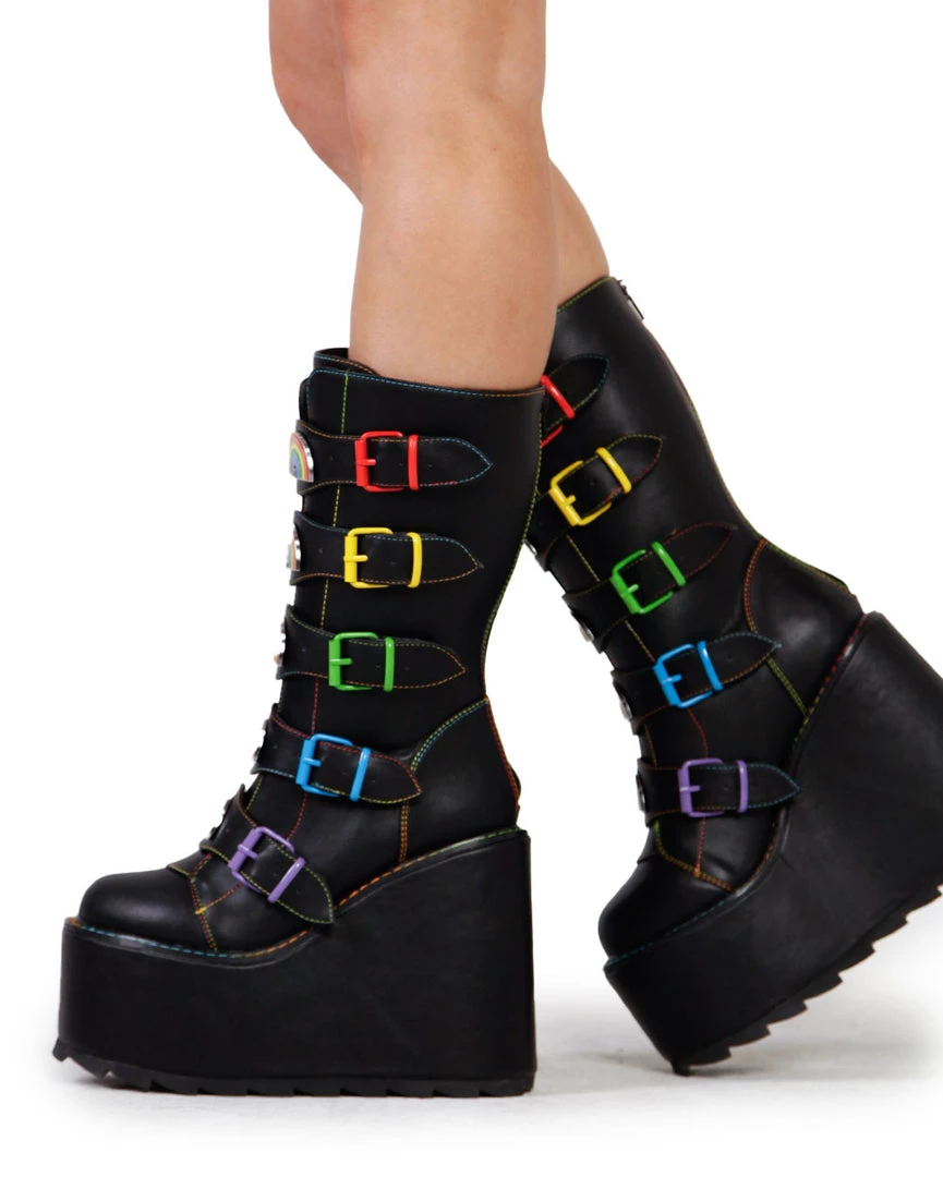 YRU Dune Rainbow Platform Shoes 5 YRU Dune Rainbow Platform Shoes