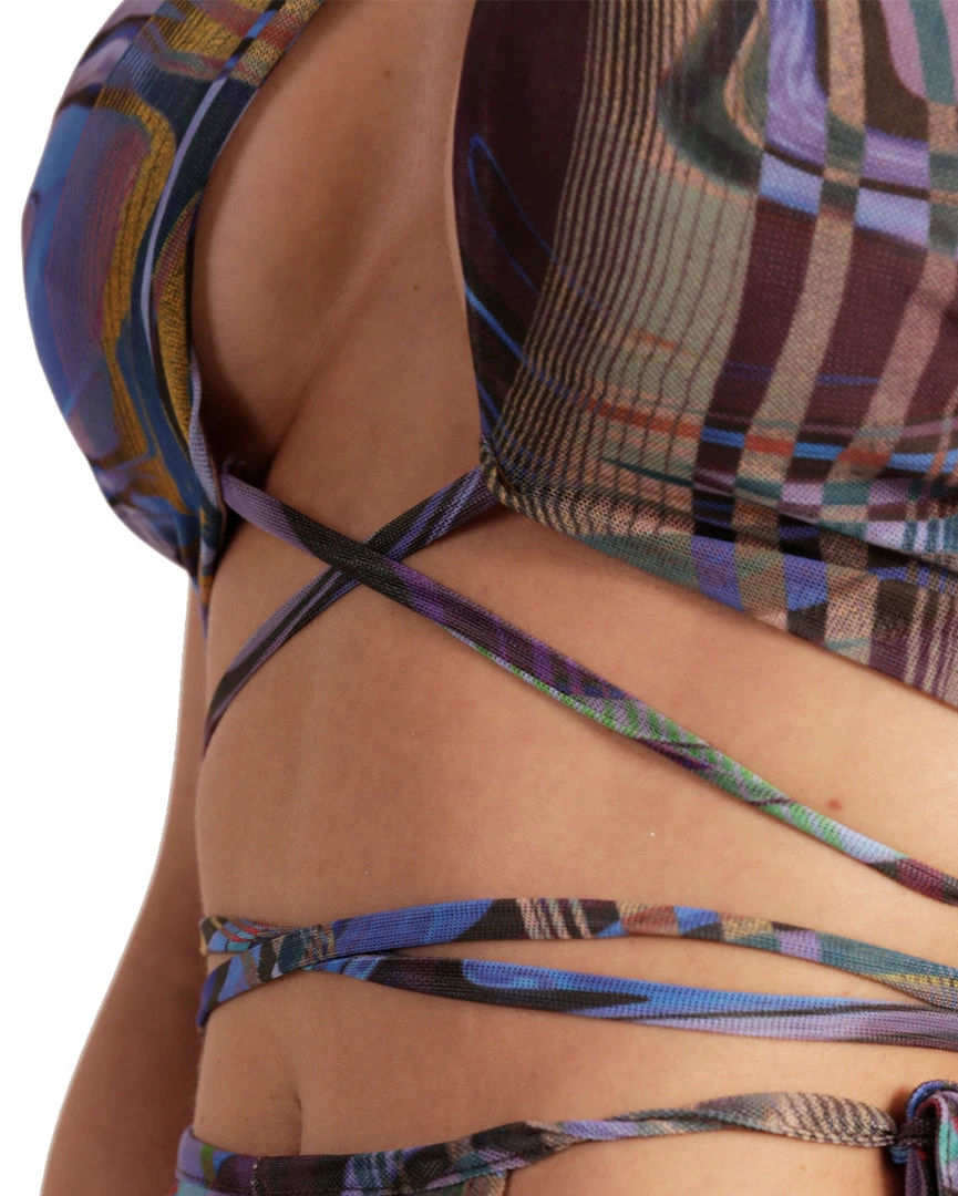 Hot & Delicious Black Bead Clothing Kaleidoscopic Thrillz Strappy Halter Top 4 Hot & Delicious Black Bead Clothing Kaleidoscopic Thrillz Strappy Halter Top