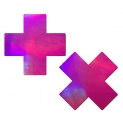 Pastease Pink Hologram Cross Pasties