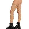 Andrew - Agent Pair Of Non-Slip Gold Glitter Leg Wraps