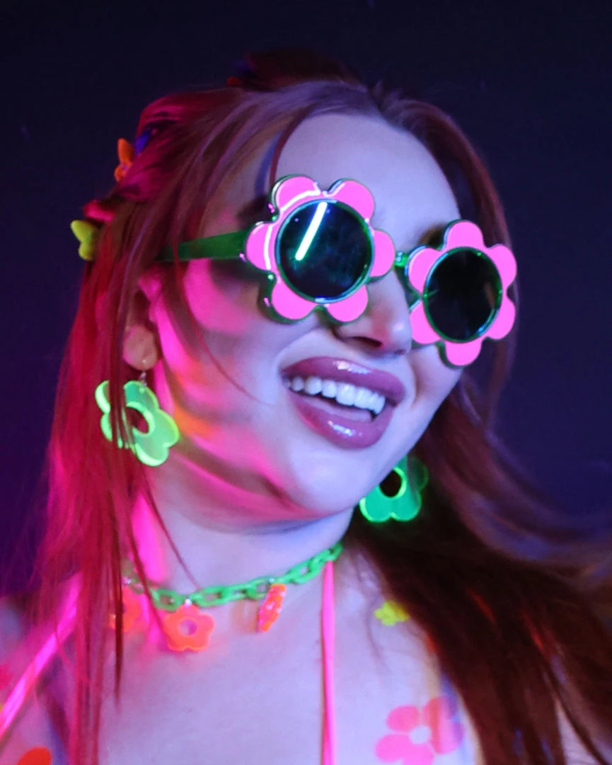 Lucent Product Inc. Dreamgirl Green Floral Sunglasses 3 Lucent Product Inc. Dreamgirl Green Floral Sunglasses