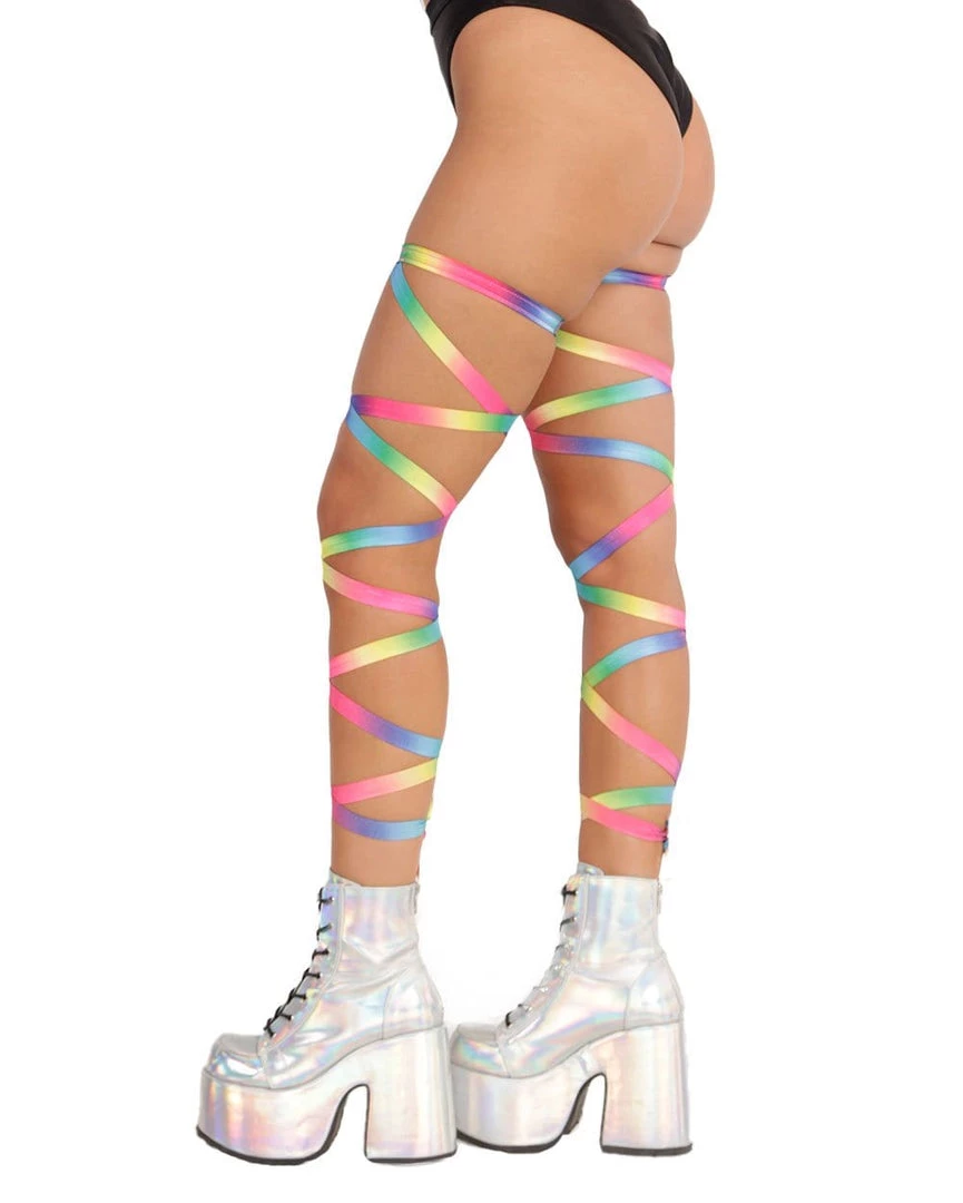 Andrew - Agent Pair Of Non-Slip Rainbow Leg Wraps Plus 4 Andrew - Agent Pair Of Non-Slip Rainbow Leg Wraps Plus
