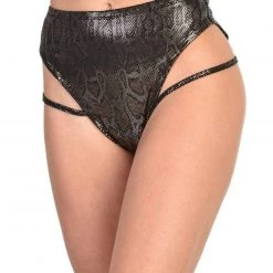 OhYes Shimmering Snakeskin High Cut Bottoms 10 OhYes Shimmering Snakeskin High Cut Bottoms