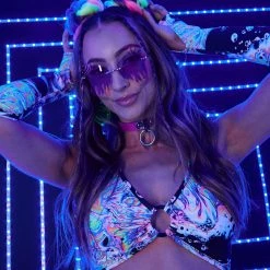 Day G Liquid Tripp O-Ring Halter Crop Top Clothing